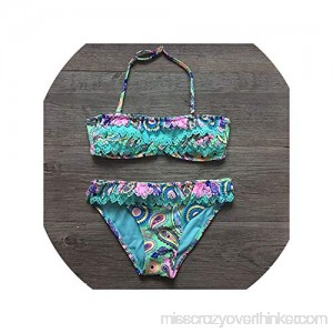 Girls Brazilian Children Split Swimwear Bikini Set 2019 Blue B07QFH1GTP